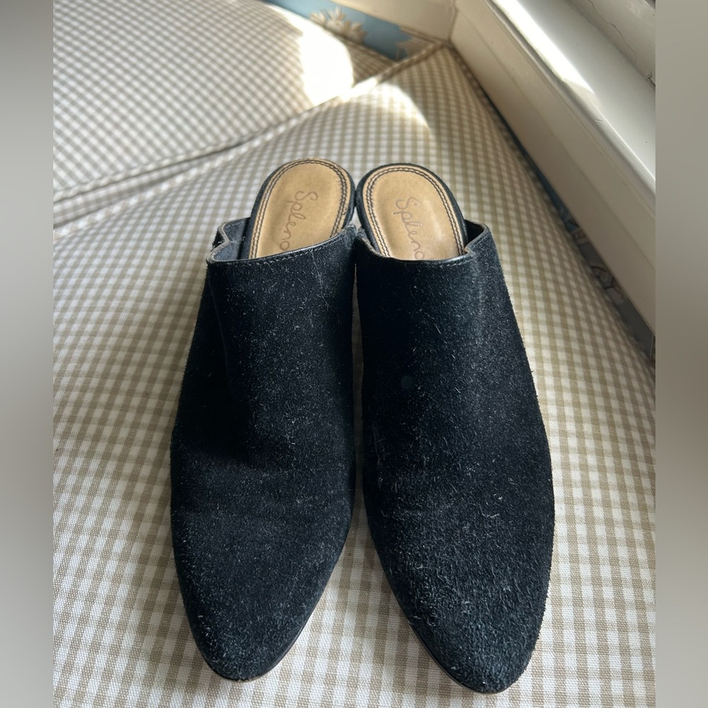 Splendid Black Suede Mules